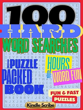 100 HARD Word Searches cover