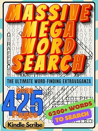 Massive Mega Word Search: The Ultimate Word-Finding Extravaganza cover