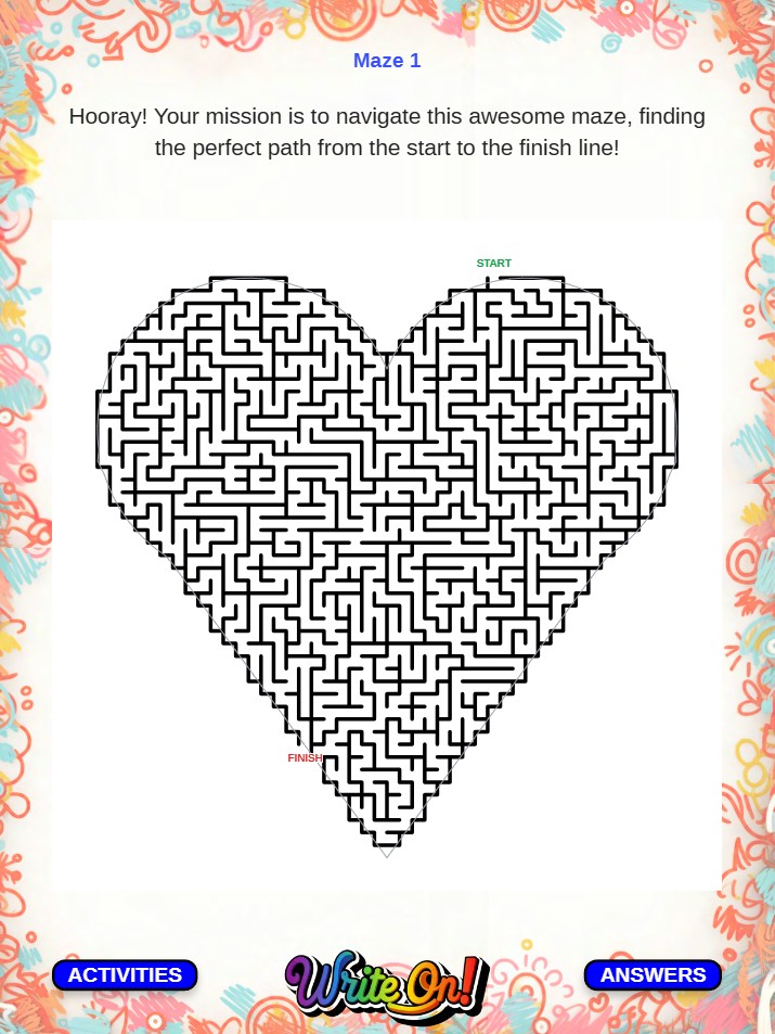 Maze puzzle page